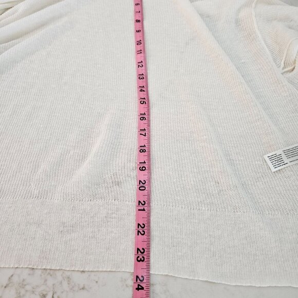 Eileen Fisher Open Cardigan Sz XS Organic Linen & Cotton White - Picture 10 of 10